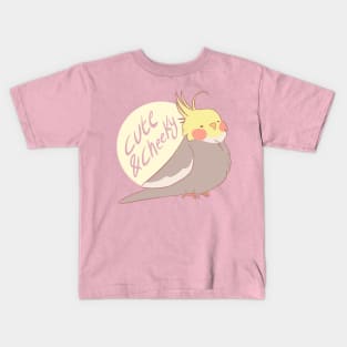 Cute and cheeky cockatiel bird Kids T-Shirt